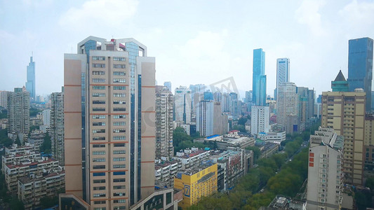 南京建筑摄影照片_观光电梯南京城市群