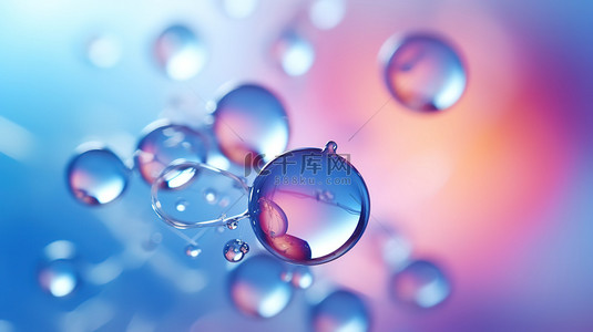 气泡透明凝胶玻璃纹理中等分子结构18
