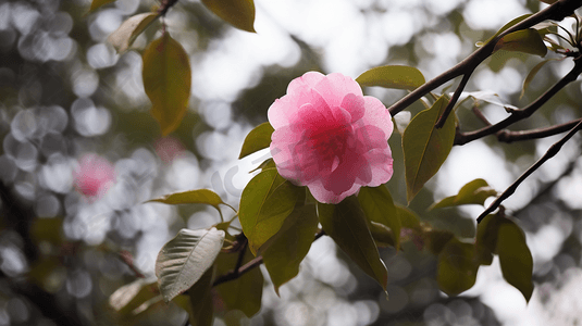 杭州植物园盛开的山茶花