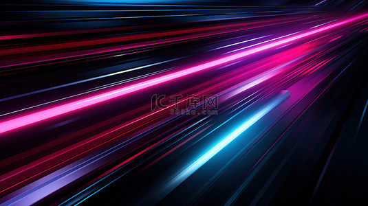 紫色条纹光束线条科技感10