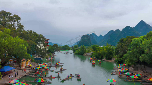 阳朔山水摄影照片_桂林阳朔遇龙河漂流摄影