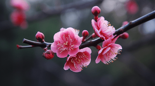 杭州植物园盛开的梅花