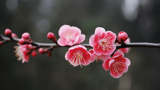 杭州园林摄影照片_杭州植物园盛开的梅花