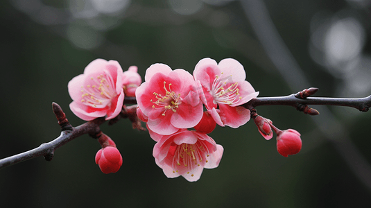 梅花孤山摄影照片_杭州植物园盛开的梅花