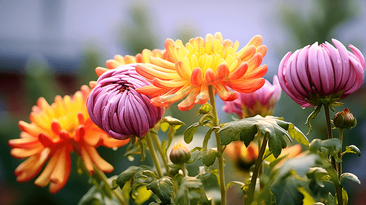 重阳节摄影照片_盛开的菊花重阳节