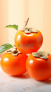 柿柿如意背景图片_新年柿柿如意柿子桌面壁纸背景
