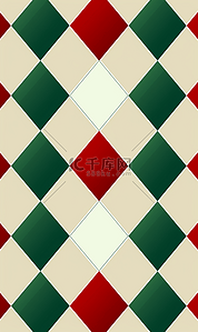 绿色拼接背景图片_扁平菱形图块拼接圣诞节背景