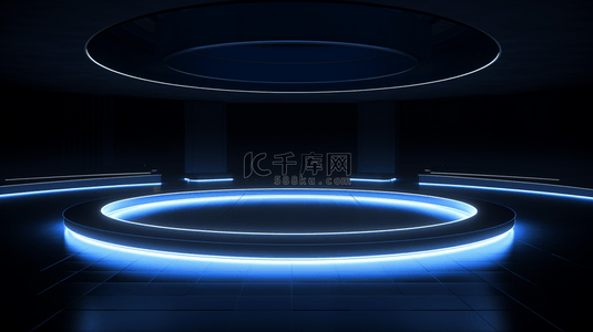 科技未来感商务灯光展示台背景1