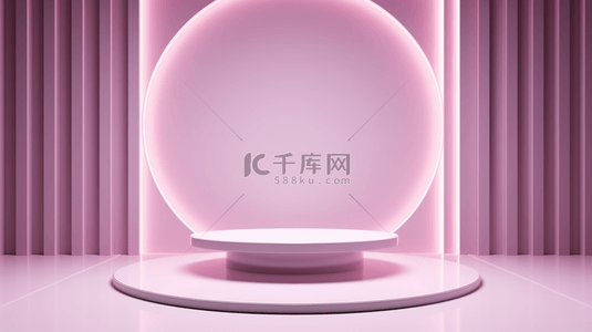 粉色展示台c4d背景图片_紫粉色圆形舞台电商背景11