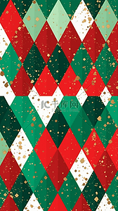 圣诞节绿背景图片_红绿相间圣诞节格子纹理底纹背景