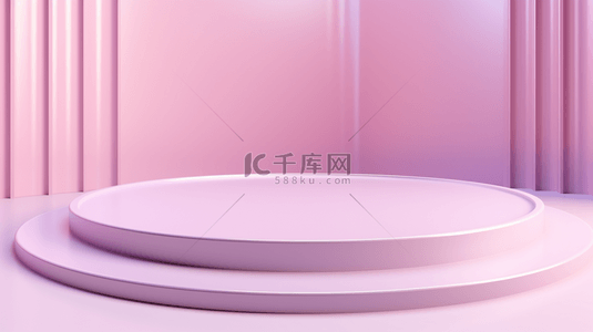 紫粉色圆形舞台电商背景16