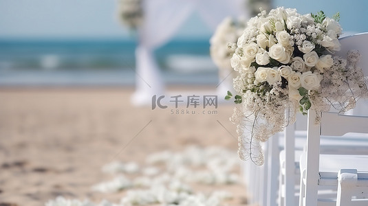 结婚婚庆背景图片_婚庆旺季海滩婚礼装饰18
