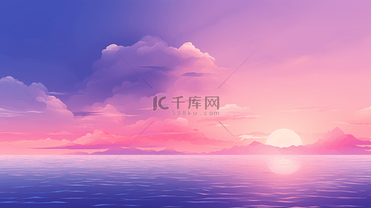 粉紫色天空唯美创意背景18