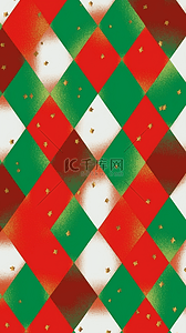 圣诞红绿背景图片_红绿相间圣诞节格子纹理底纹背景