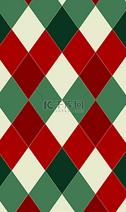 绿色块背景背景图片_菱形图块拼接圣诞节背景