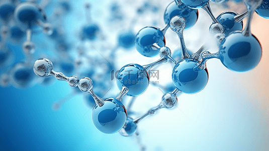 科技化学背景图片_蓝色分子结构背景2