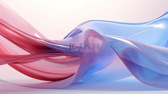 浅紫色和蓝色半透明抽象曲线背景11