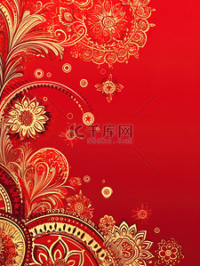 庆祝红色喜庆背景图片_喜庆新年新春红色背景7