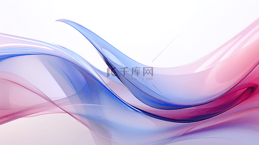 蓝色科技曲线背景图片_浅紫色和蓝色半透明抽象曲线背景4