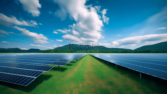 工业科技背景图片_科技可再生能源太阳能发电站