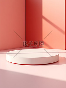淡红色背景图片_淡红色圆形舞台电商背景10