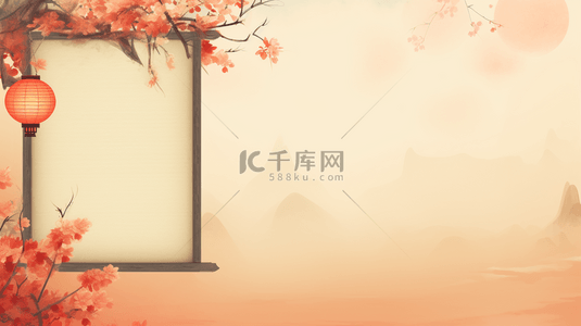 春节喜庆梅花背景背景图片_中国风新年春节装饰边框背景4