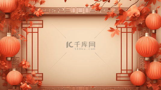 中国风新年春节装饰边框背景19