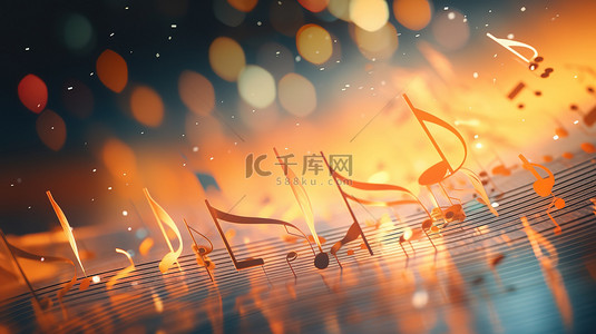 四季钢琴曲背景图片_许多乐谱的音符背景15