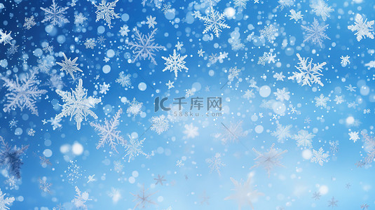 雪花新年背景图片_雪花聚焦天空背景1