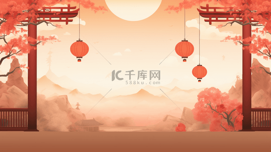 中国风新年春节装饰边框背景22