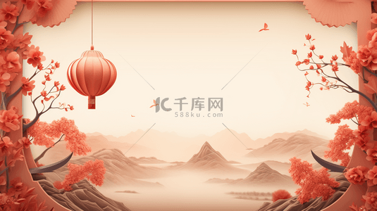 中国风新年春节装饰边框背景11