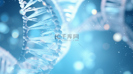 蓝色科技感基因双螺旋结构背景12