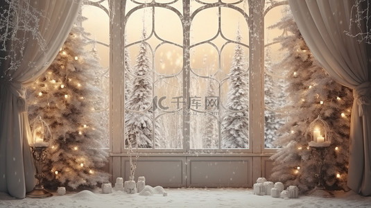 圣诞节装饰美丽窗户4