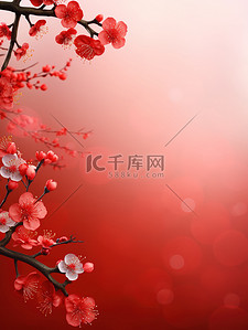 中国传统花朵背景图片_中国传统的红色节日背景3