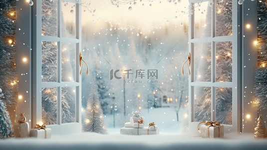 圣诞节装饰美丽窗户15