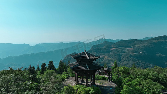 石林景区摄影照片_重庆白马山风景区航拍