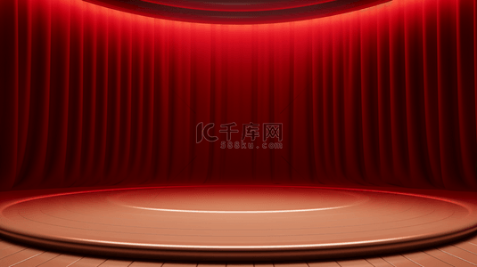 舞台装饰背景背景图片_红色电商舞台简约背景34