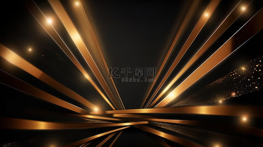 征文颁奖背景图片_金色线条装饰的奢华背景18