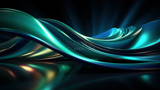 蓝色科技线条背景背景图片_绿色螺旋的抽象蓝色背景13