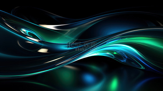 绿色螺旋的抽象蓝色背景10