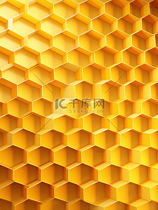 黄色蜂窝图案抽象背景17