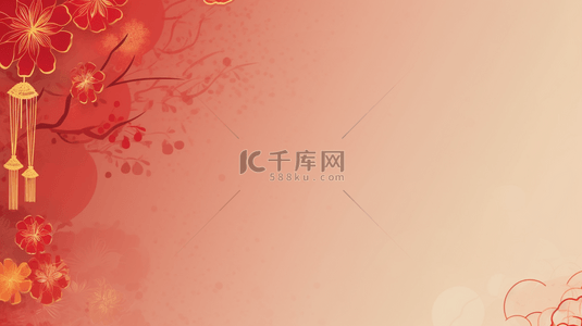 传统春节灯笼背景图片_红色传统春节灯笼装饰简约背景4