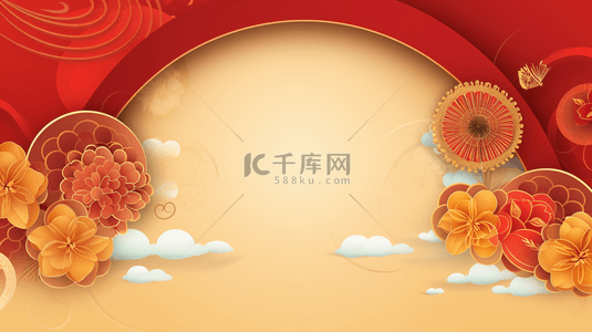 中国风古典传统背景图片_红色中国风春节传统古典背景19