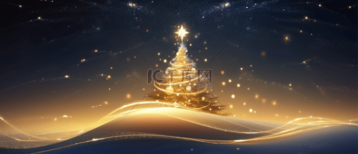圣诞树夜晚背景图片_
圣诞节夜晚夜空里的金色圣诞树