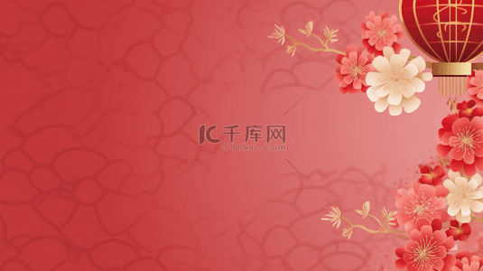 红色传统春节灯笼装饰简约背景24