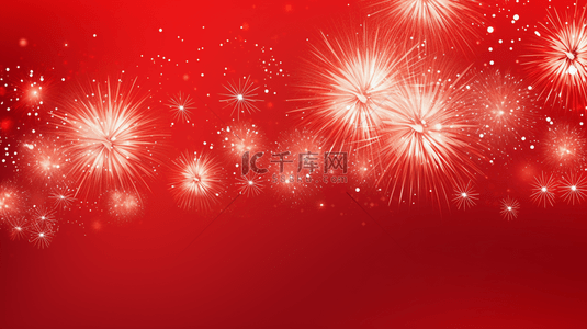 新年喜庆烟花背景图片_红色新年喜庆烟花金色烟花背景14
