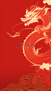 中国风红色喜庆新年通用底纹通用背景