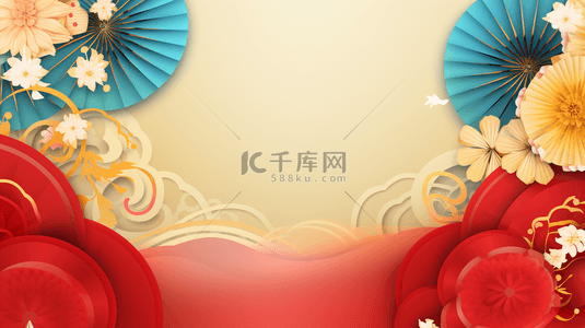 中国红色古典风背景图片_红色中国风春节传统古典背景8