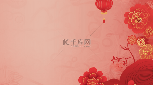 红色传统春节灯笼装饰简约背景12