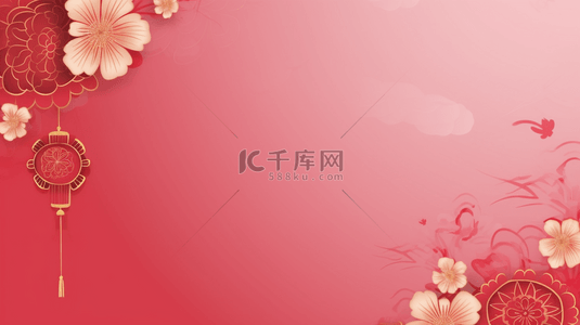 红色传统春节灯笼装饰简约背景5